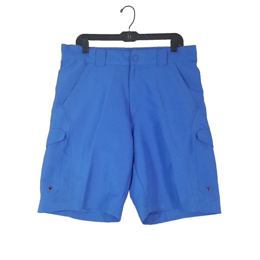 Bimini Bay cargo shorts men's 34x9.5 blue Dri-Fit Outdoor fishing
